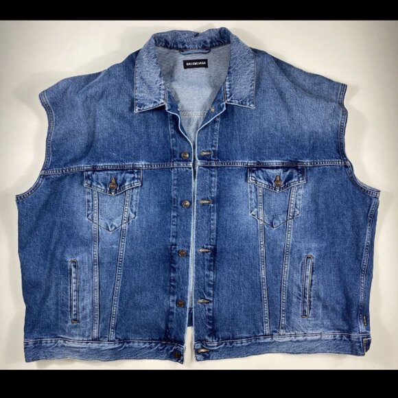 Balenciaga 18AW Runway Hybrid Denim Parka - Picture 3 of 7